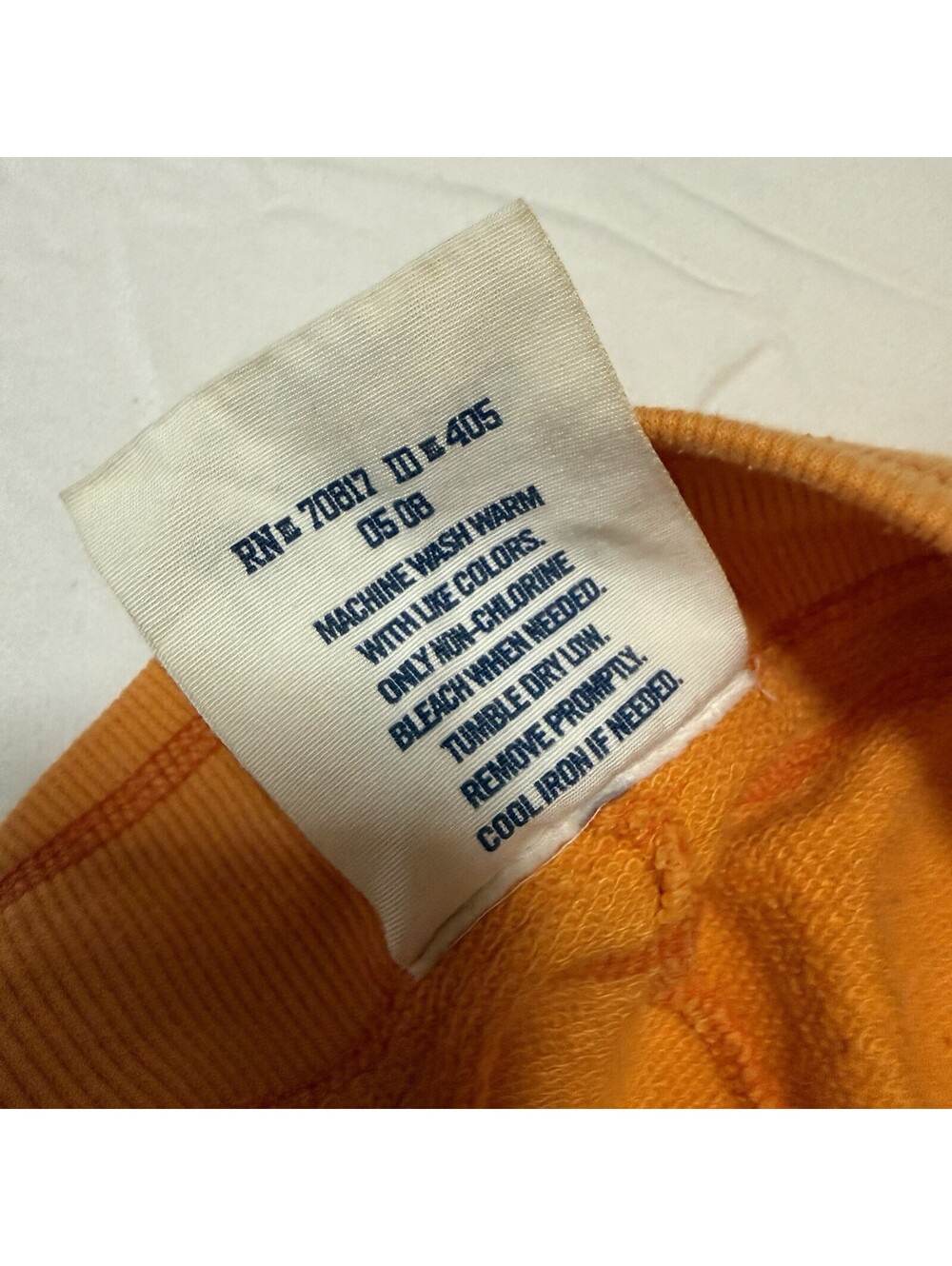 Vintage Y2K Victoria’s Secret PINK University Of Pink Orange Raw Hem Shorts Sz M - Picture 7 of 8